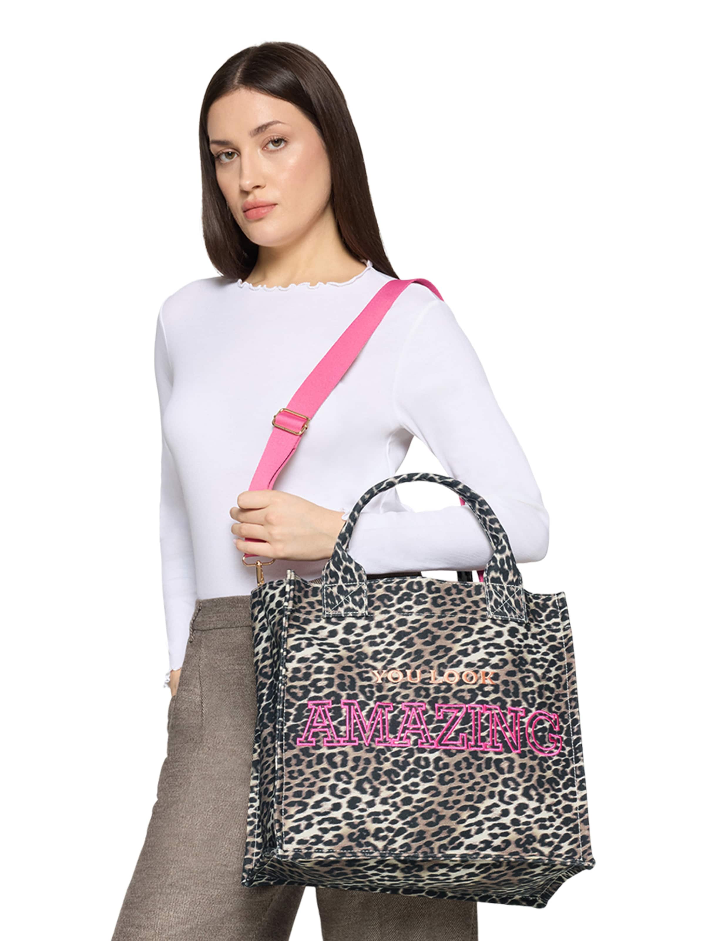 Cartoon Shopper in Zwart: voorkant