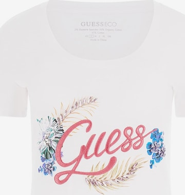 Tricou de la GUESS pe alb: față