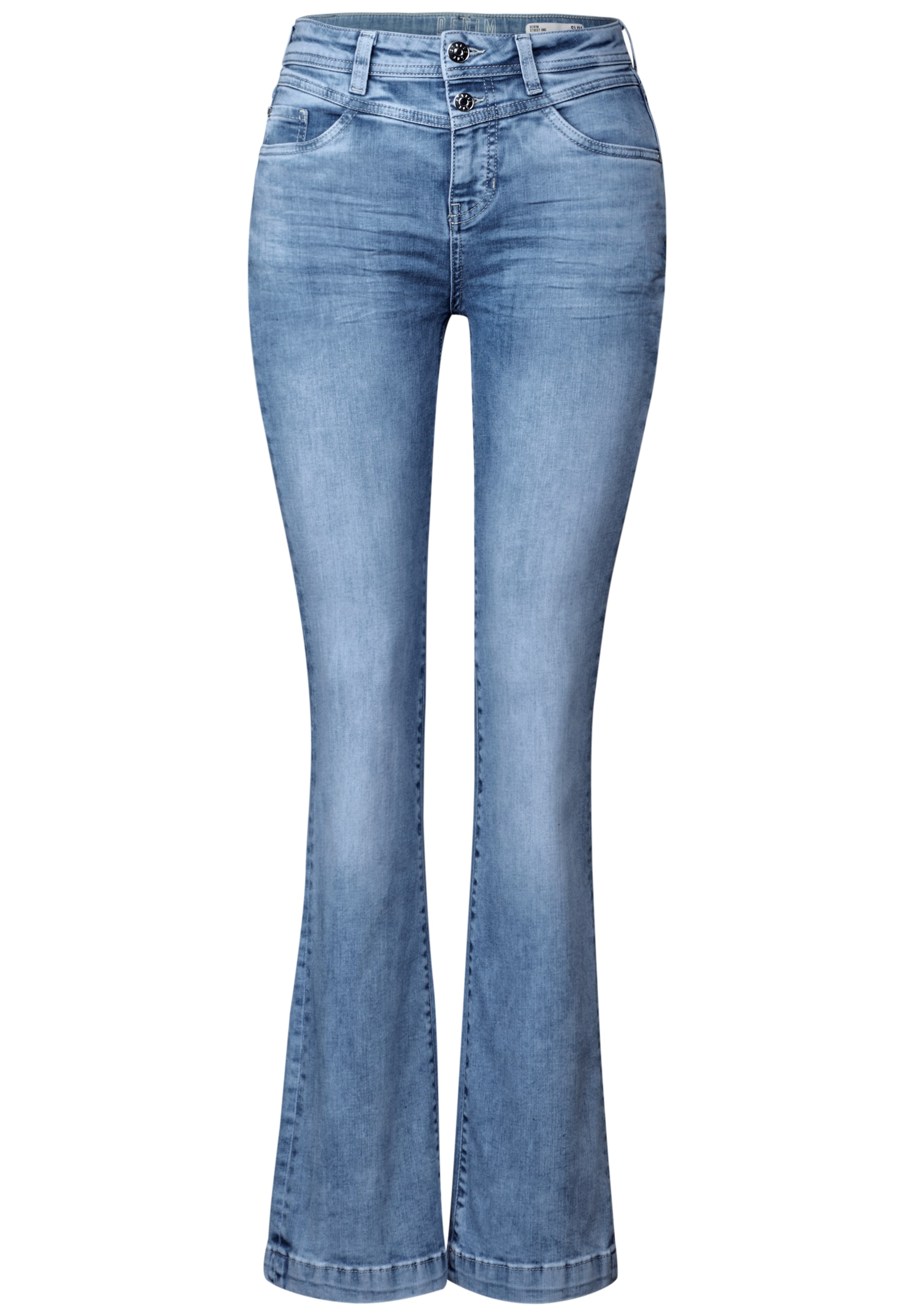 STREET ONE Bootcut Bootcut Jeans in Blau: Vorderseite