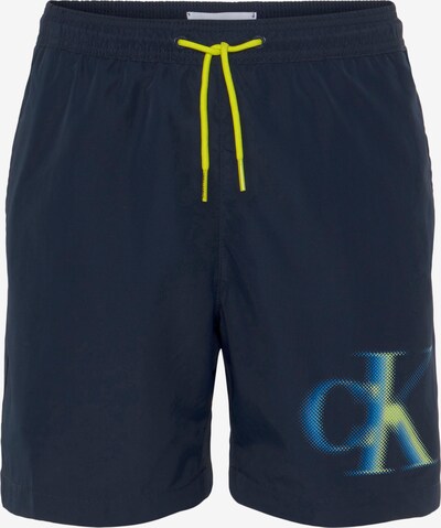 Calvin Klein Swimwear Badeshorts in blau / navy / gelb, Produktansicht