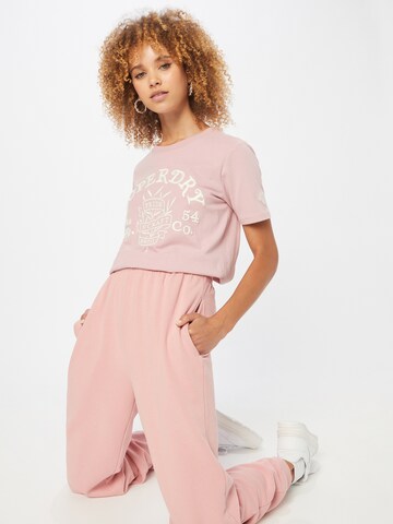 Superdry T-Shirt 'Pride In Craft' in Pink