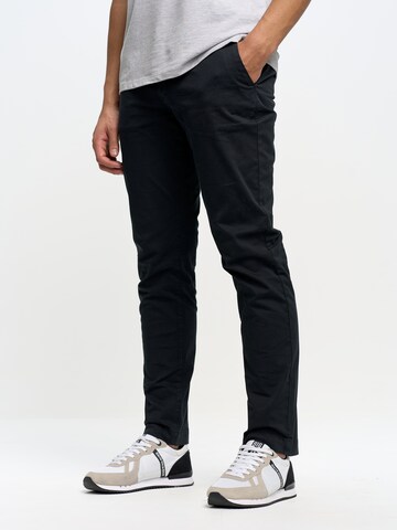 BIG STAR Regular Chino Pants 'Hektor' in Black