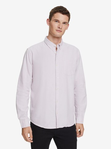 ESPRIT Regular fit Button Up Shirt in Pink: front