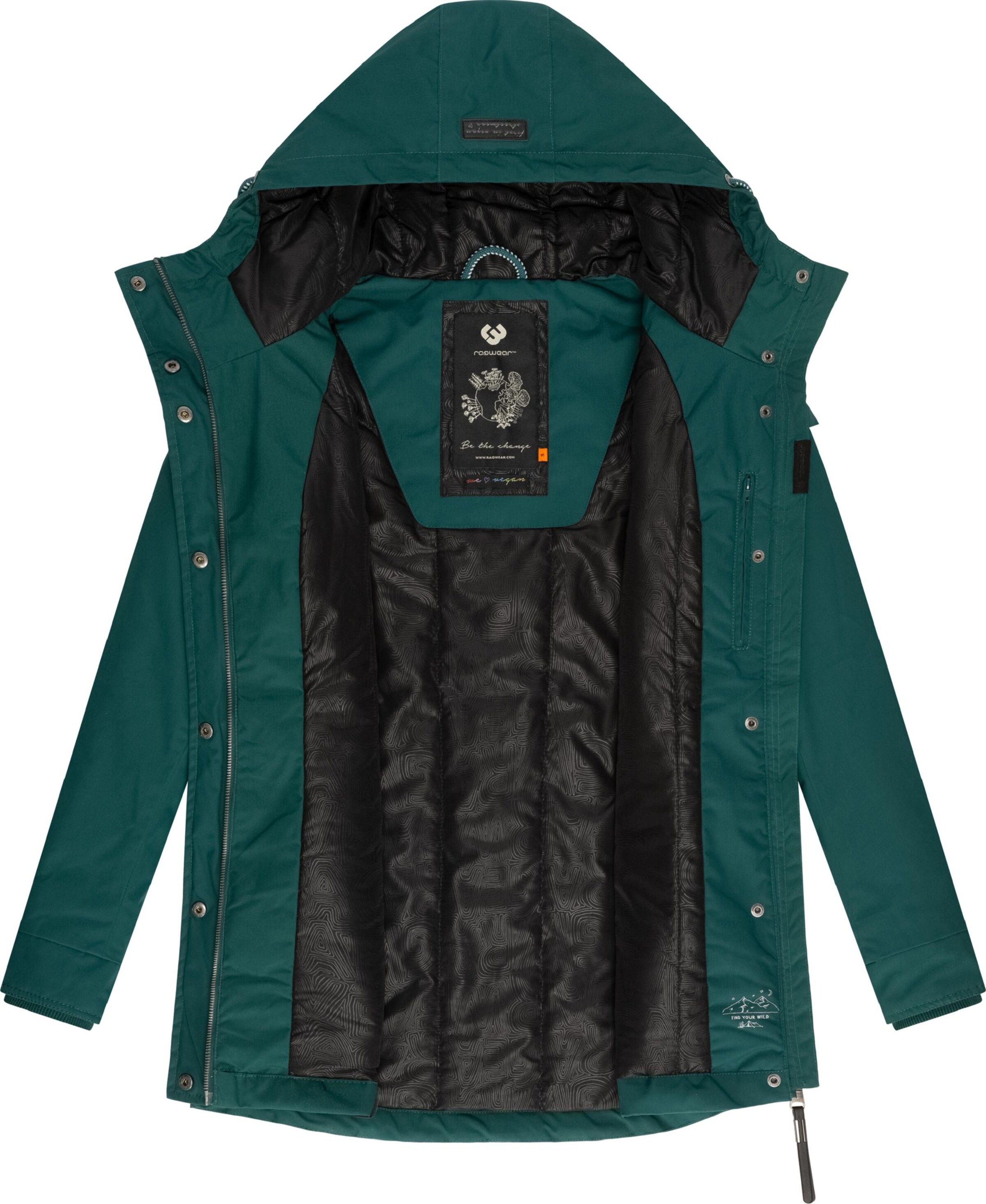 Parka d’hiver 'Monadis' Ragwear en vert