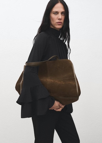 MANGO Shopper 'G--Fes' in Grün