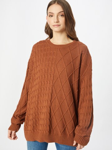 Femme Luxe Sweater 'REEM' in Brown: front