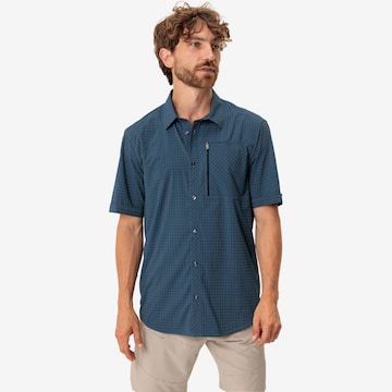 VAUDE Regular fit Athletic Button Up Shirt 'Seiland IV' in Blue