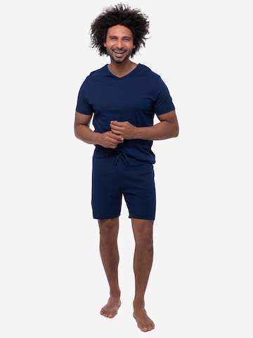 Mey Pyjama kurz 'Solid Night'‌ in Blau