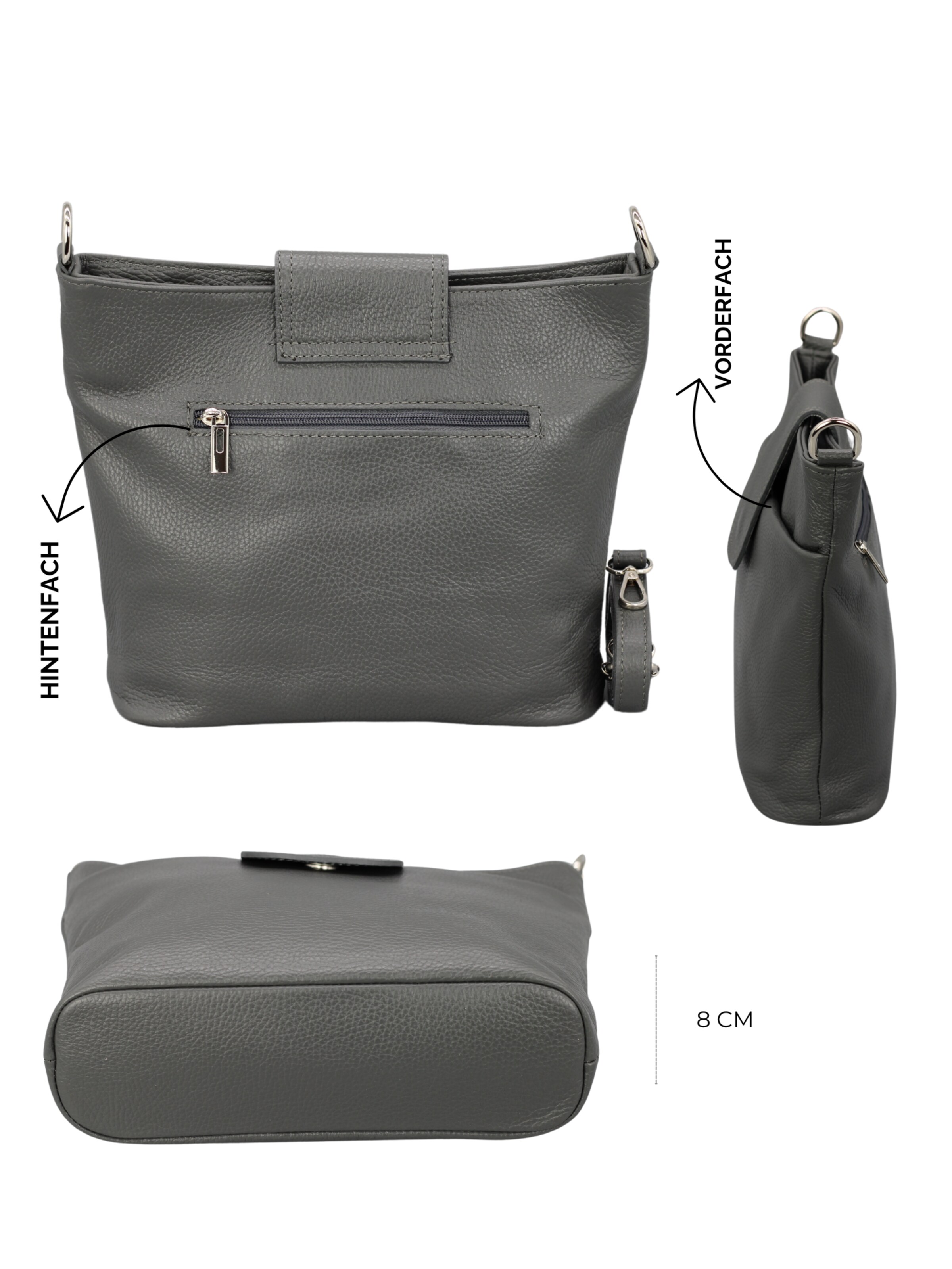 Brise Skuldertaske 'Ellie' i grå