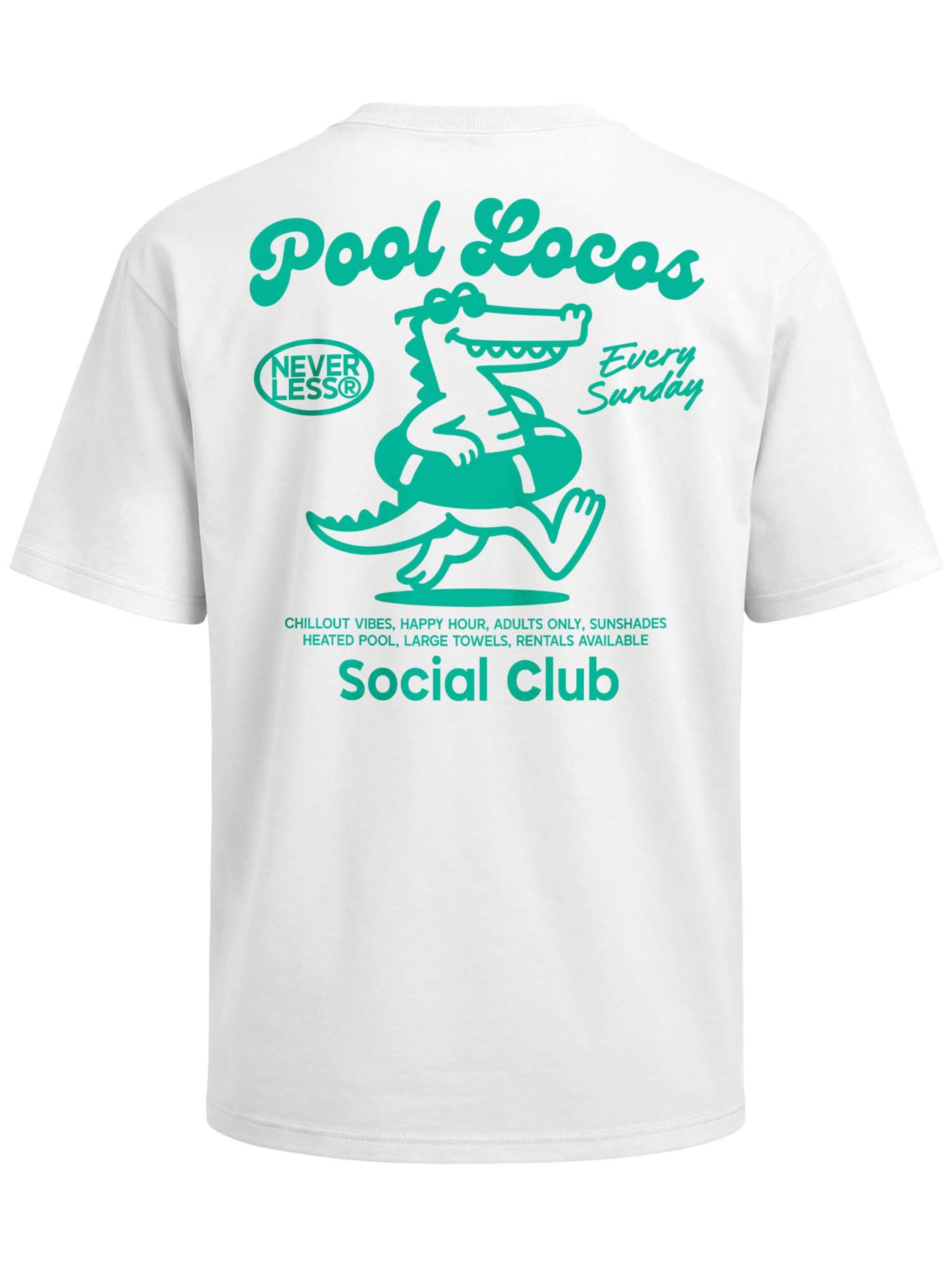 Neverless Shirt 'Pool Locos'‌‌‌‌‌‌‌ in Weiß: Vorderseite
