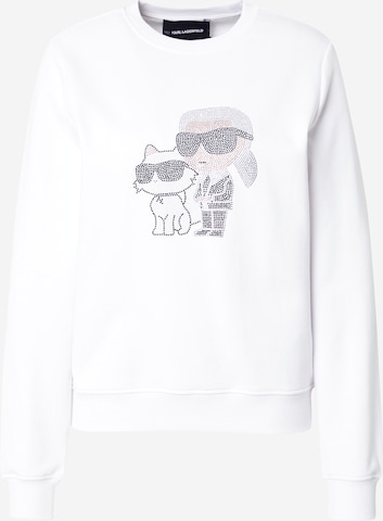 Karl LagerfeldSweater majica 'IKON' - bijela boja: prednji dio