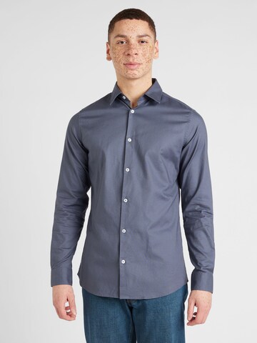 s.Oliver Slim fit Button Up Shirt in Blue: front