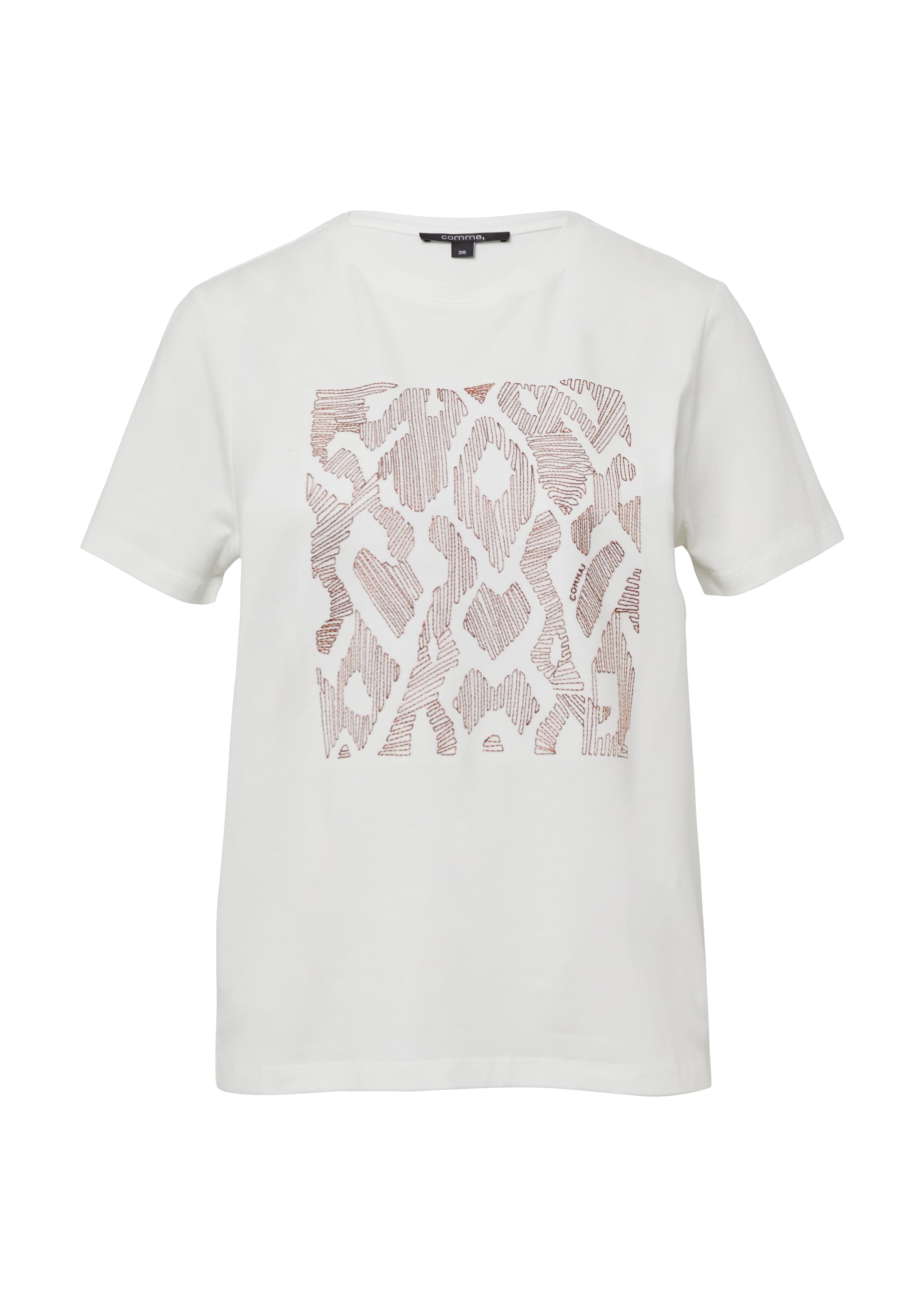 balta COMMA Marškinėliai: priekis