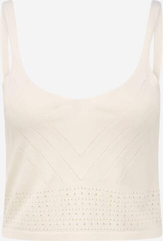 Y.A.S Tall Gebreide top in Beige: voorkant