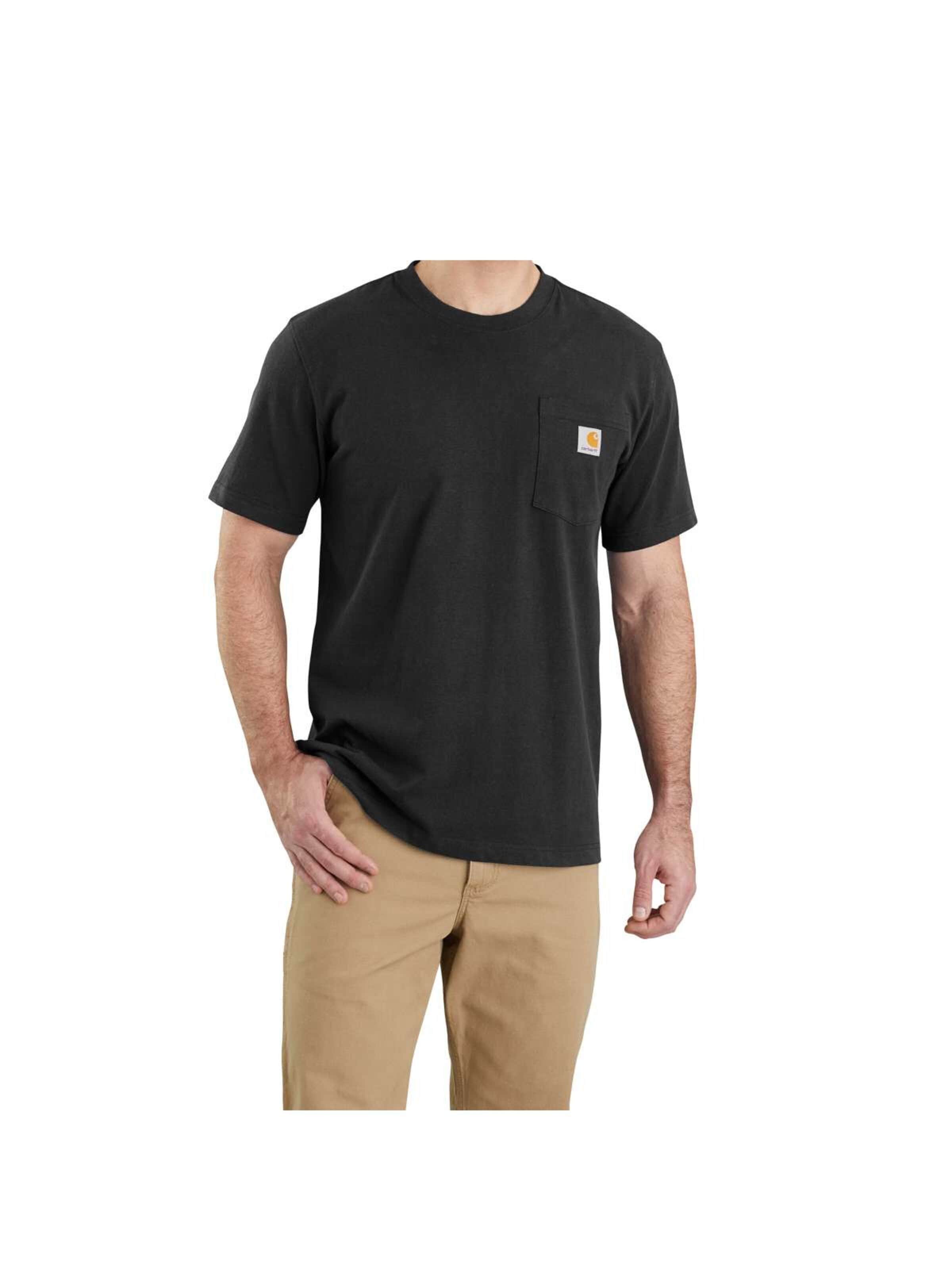 Carhartt WIP Shirt 'Pocket T-Shirt in schwarz'‌‌‌‌‌‌‌ in Schwarz: Vorderseite