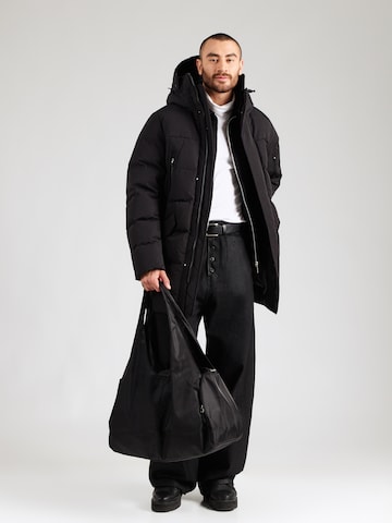 Krakatau Płaszcz zimowy 'STROFO' w kolorze czarny