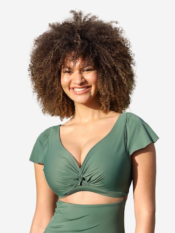 SugarShape Triangle Bikini top 'Mambo' in Green: front