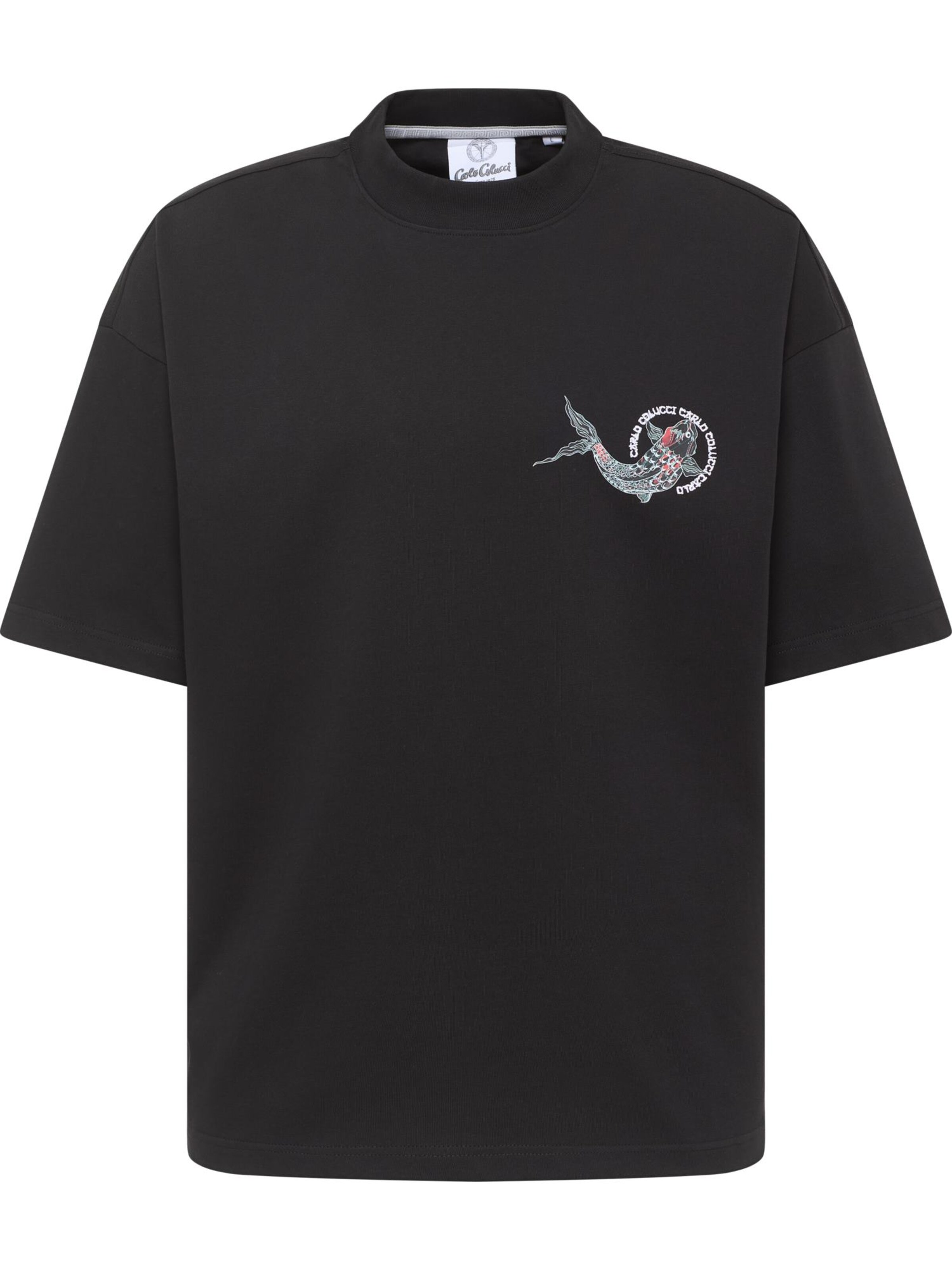 Carlo Colucci Shirt 'Dorio' in Zwart: voorkant