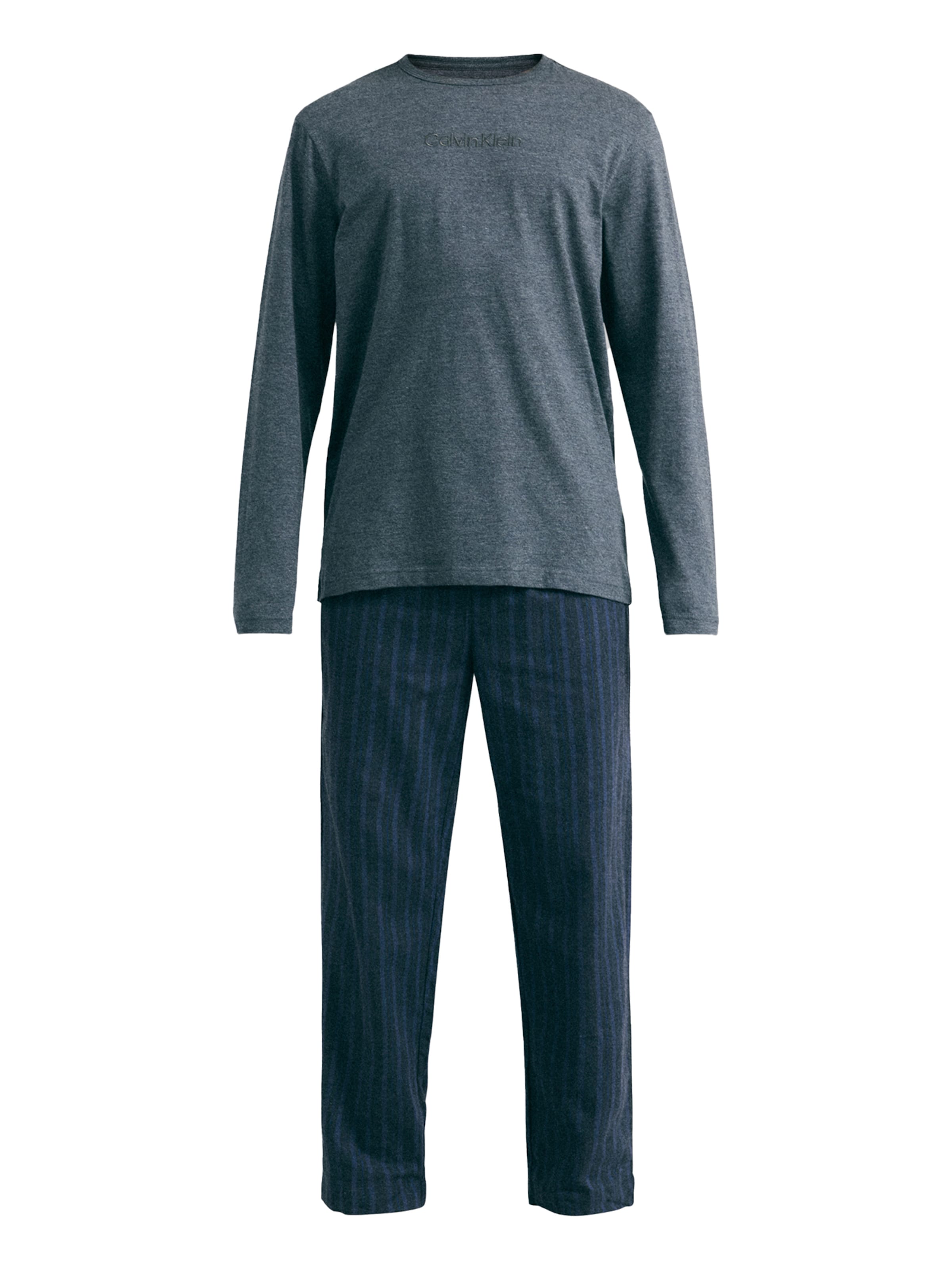 Calvin Klein Underwear Обычный Пижама длинная в Черный: спереди