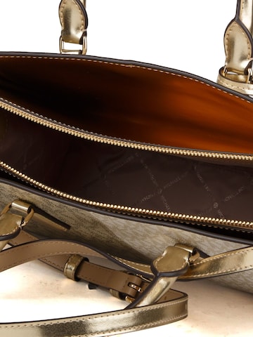 Michael Kors Handtas 'Sheila Medium Two-Tone Metallic Signature Logo Satchel' in Goud