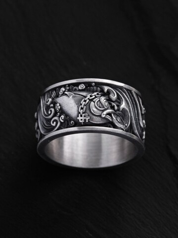 REYTEL Ring 'MONEY GRABBING FISH'‌‌‌‌ in Silber