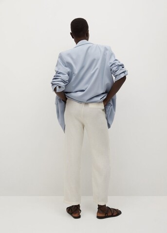 Loosefit Pantaloni 'Linen' di MANGO in bianco