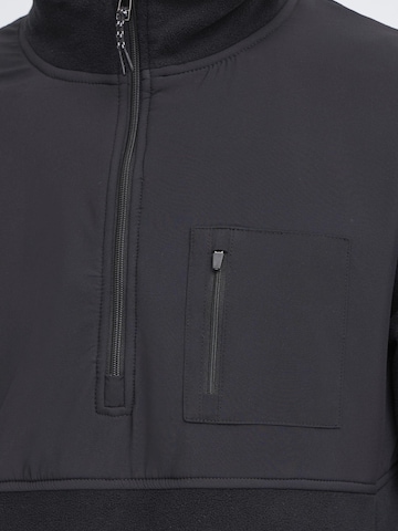 Pull-over ' BHMARIO halfzipp ' BLEND en noir