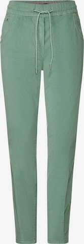 Coupe slim Pantalon 'Tracey' CECIL en vert : devant