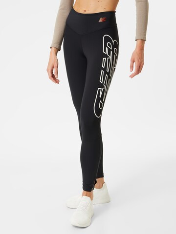 new balance Skinny Workout Pants 'Achiever Amplify' in Black: front