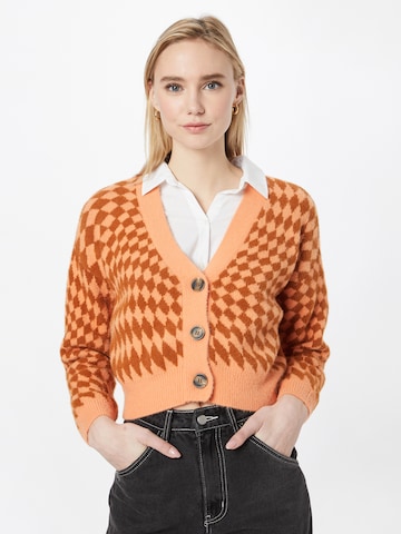 Cotton On Knit Cardigan in Orange: front