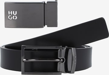 HUGO Belt 'Geffi' in Black: front