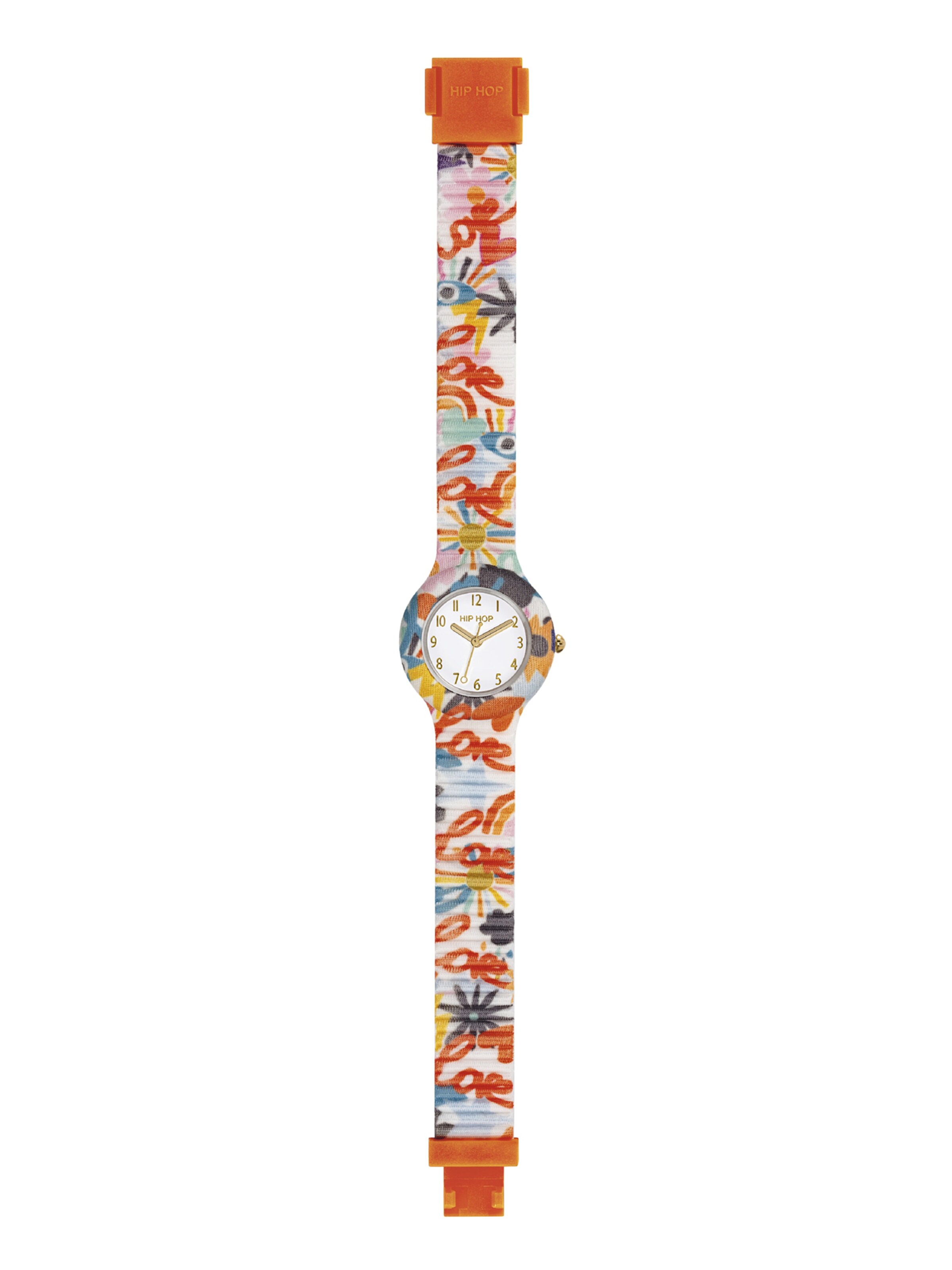 Hip Hop Analog Watch in Orange