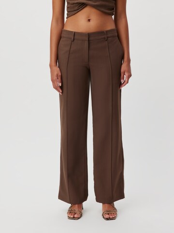 Wide Leg Pantalon 'Rebecca' LeGer by Lena Gercke en marron : devant