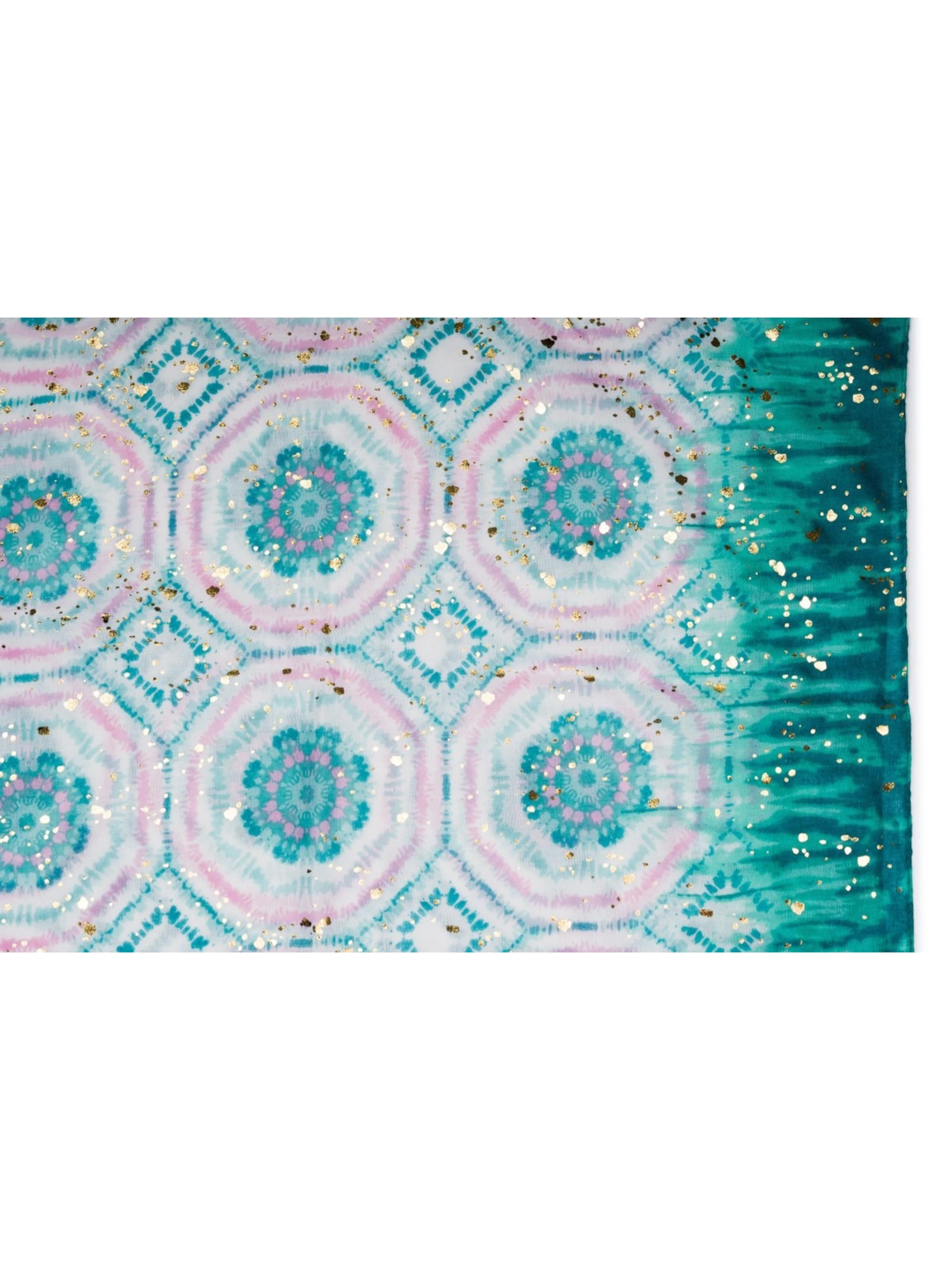 styleBREAKER Schal 'Schal mit Batik Muster Metallic'‌‌ in Blau