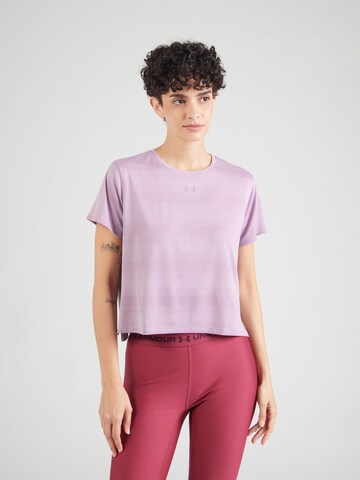 T-shirt fonctionnel 'Velociti' UNDER ARMOUR en rose : devant