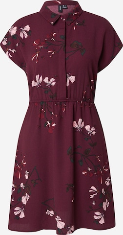 VERO MODA - Vestido camisero 'VMNEWHALLIE' en rojo: frente