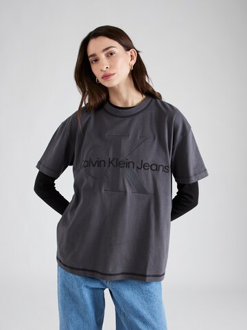 T-shirt Calvin Klein Jeans en gris : devant