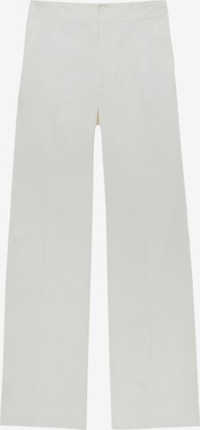 Pull&Bear Wide leg Broek in Grijs: voorkant