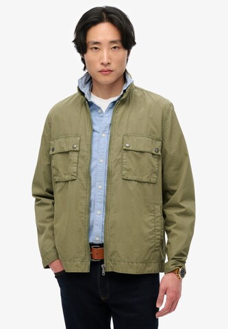 Superdry Tussenjas 'Essentials' in Groen: voorkant
