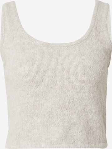 pilka PIECES Megzta palaidinė be rankovių 'PCRUNO': priekis