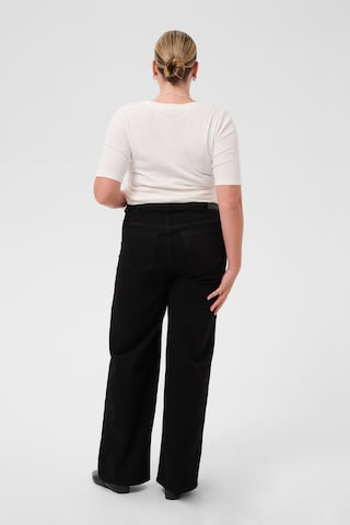 KAFFE CURVE Wide Leg Hose ' KCBrookie' in Schwarz