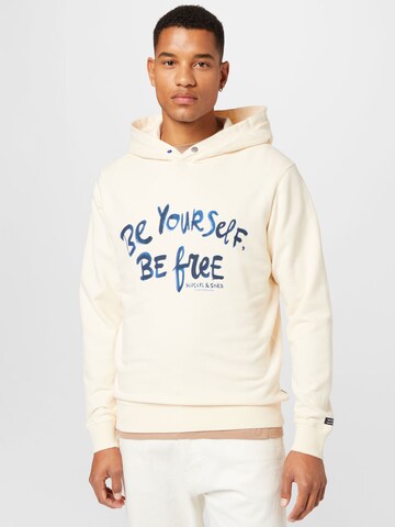 SCOTCH & SODA Sweatshirt in Beige: voorkant