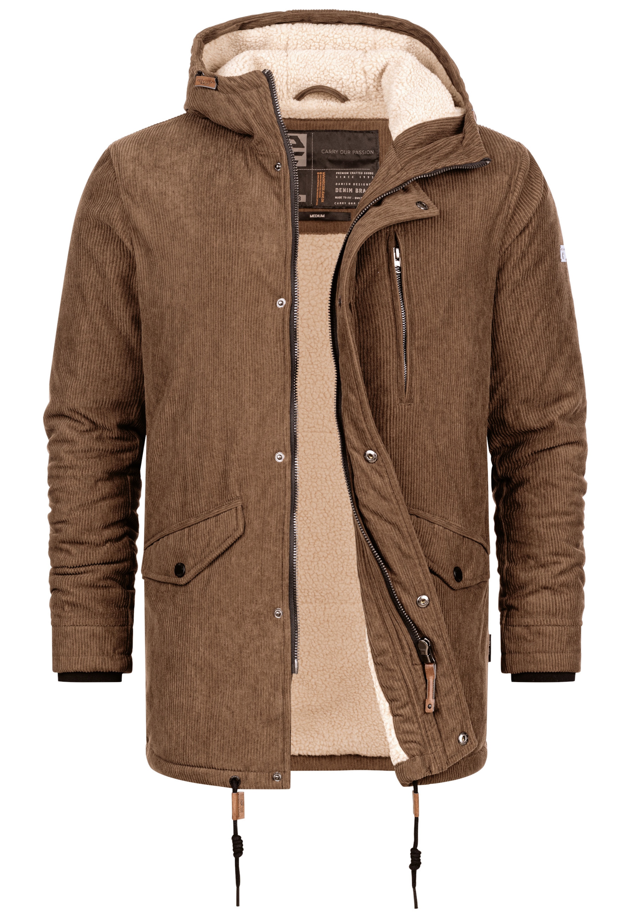 INDICODE JEANS Winterjacke 'Ledley' in Braun: Vorderseite