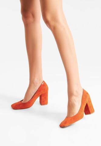 Escarpins WODEN en orange : devant