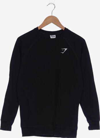 GYMSHARK Sweater XS in Schwarz: predná strana