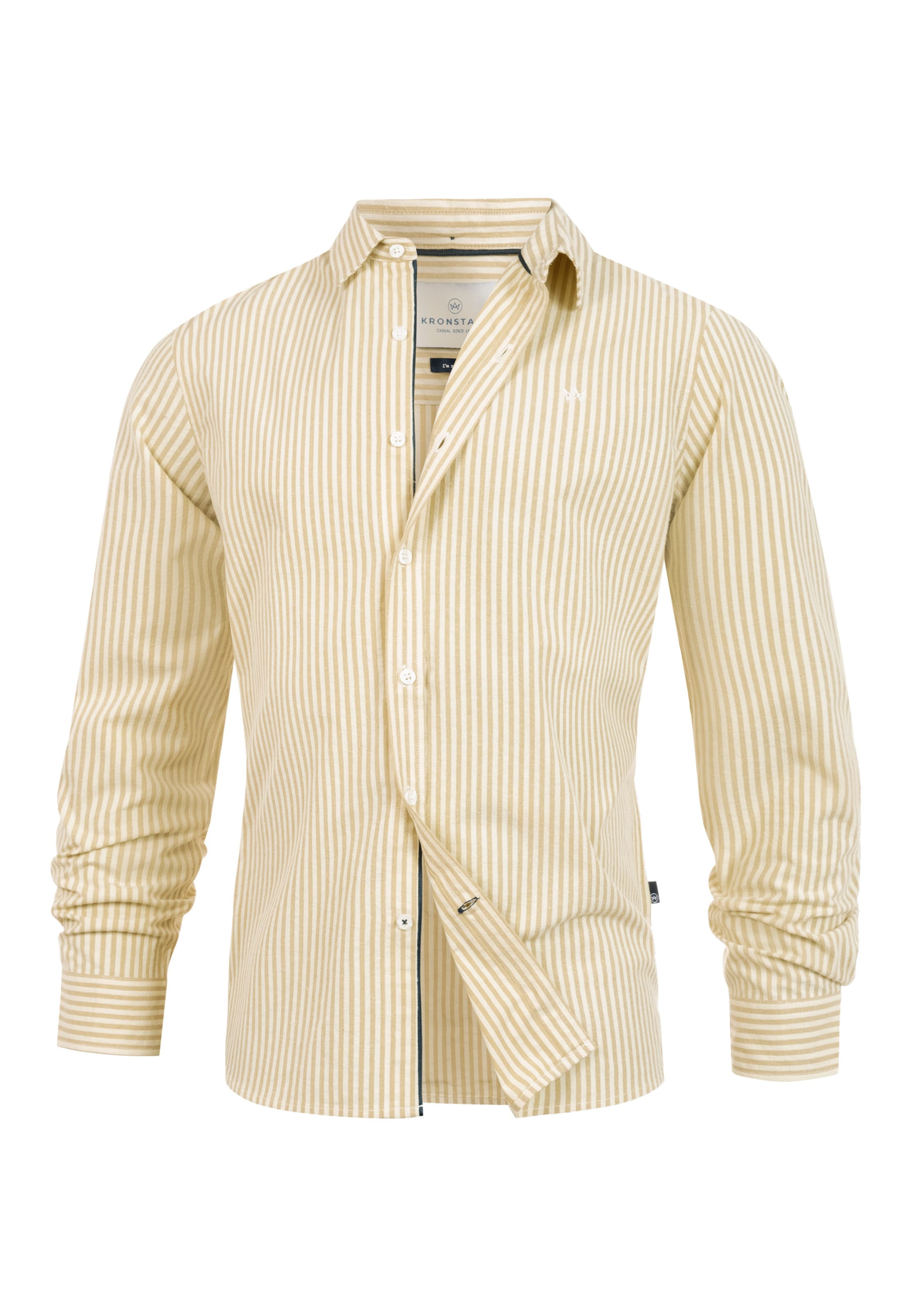 Kronstadt Regular fit Button Up Shirt 'Tanner' in Beige: front