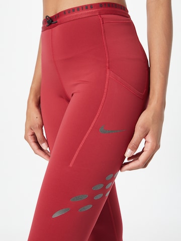 NIKE Skinny Workout Pants 'DIVISION' in Red