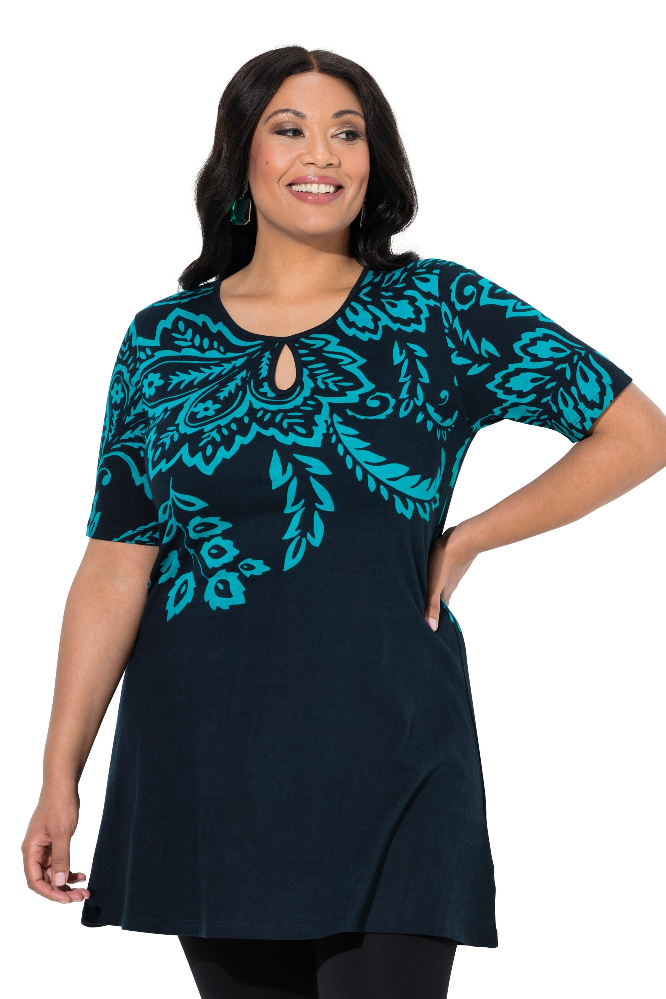 Ulla Popken Longshirt in Blau: Vorderseite