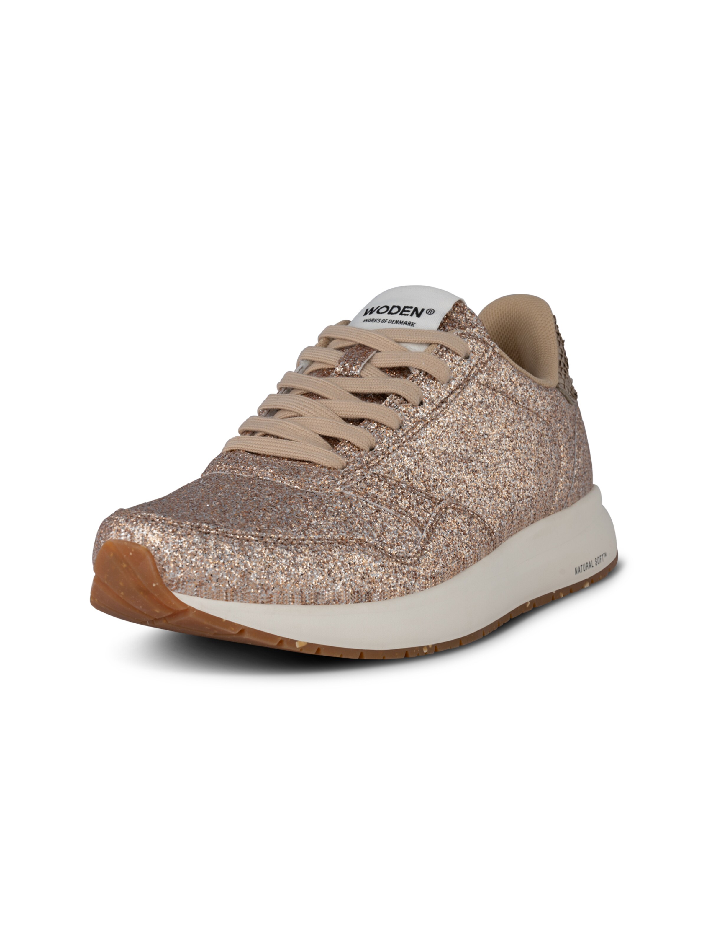 WODEN Platform trainers 'Nicoline Glitter' in Bronze: front
