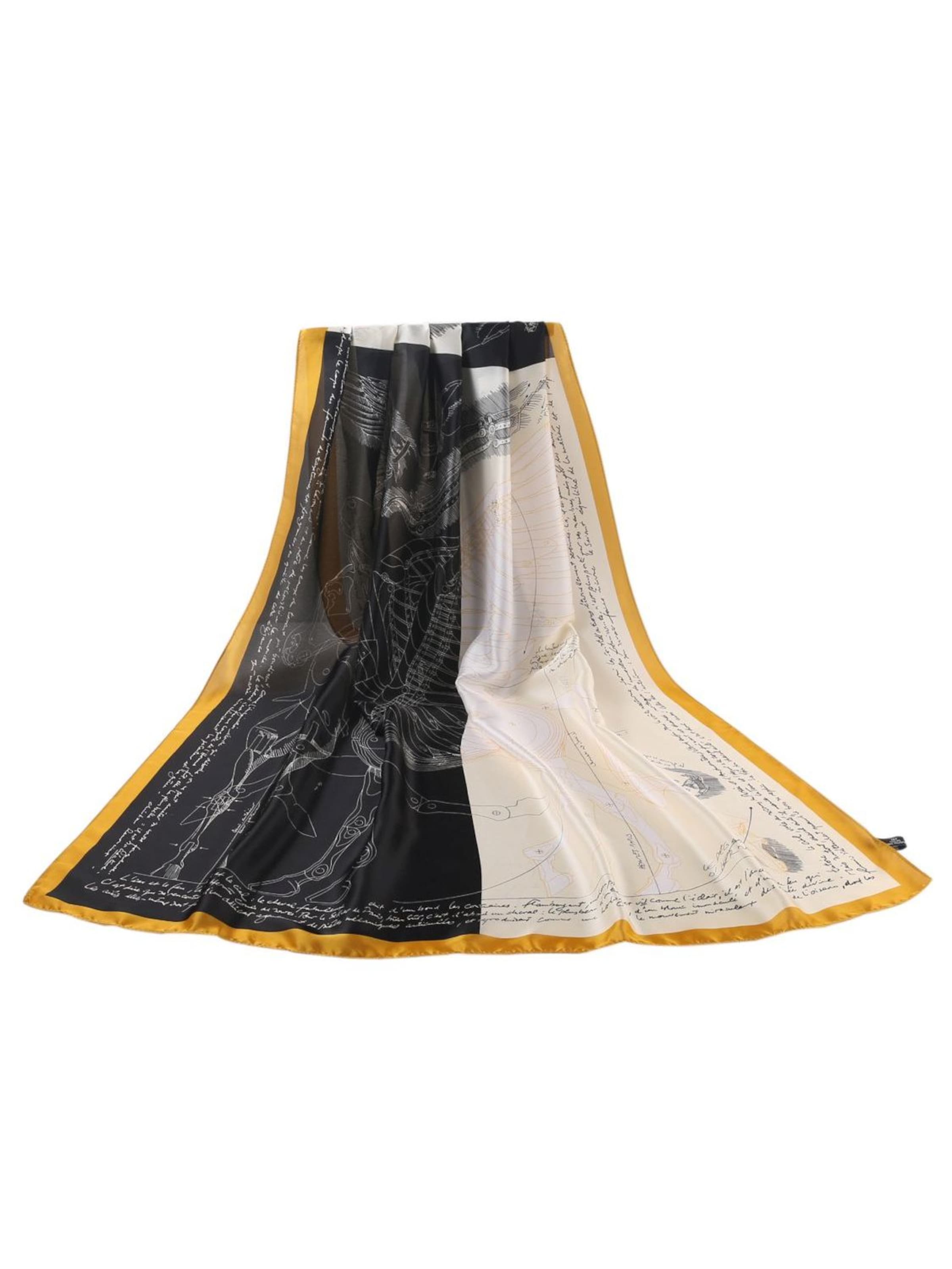 Sciarpa 'Etole de Soie Winged Florina' di alberto cabale in nero